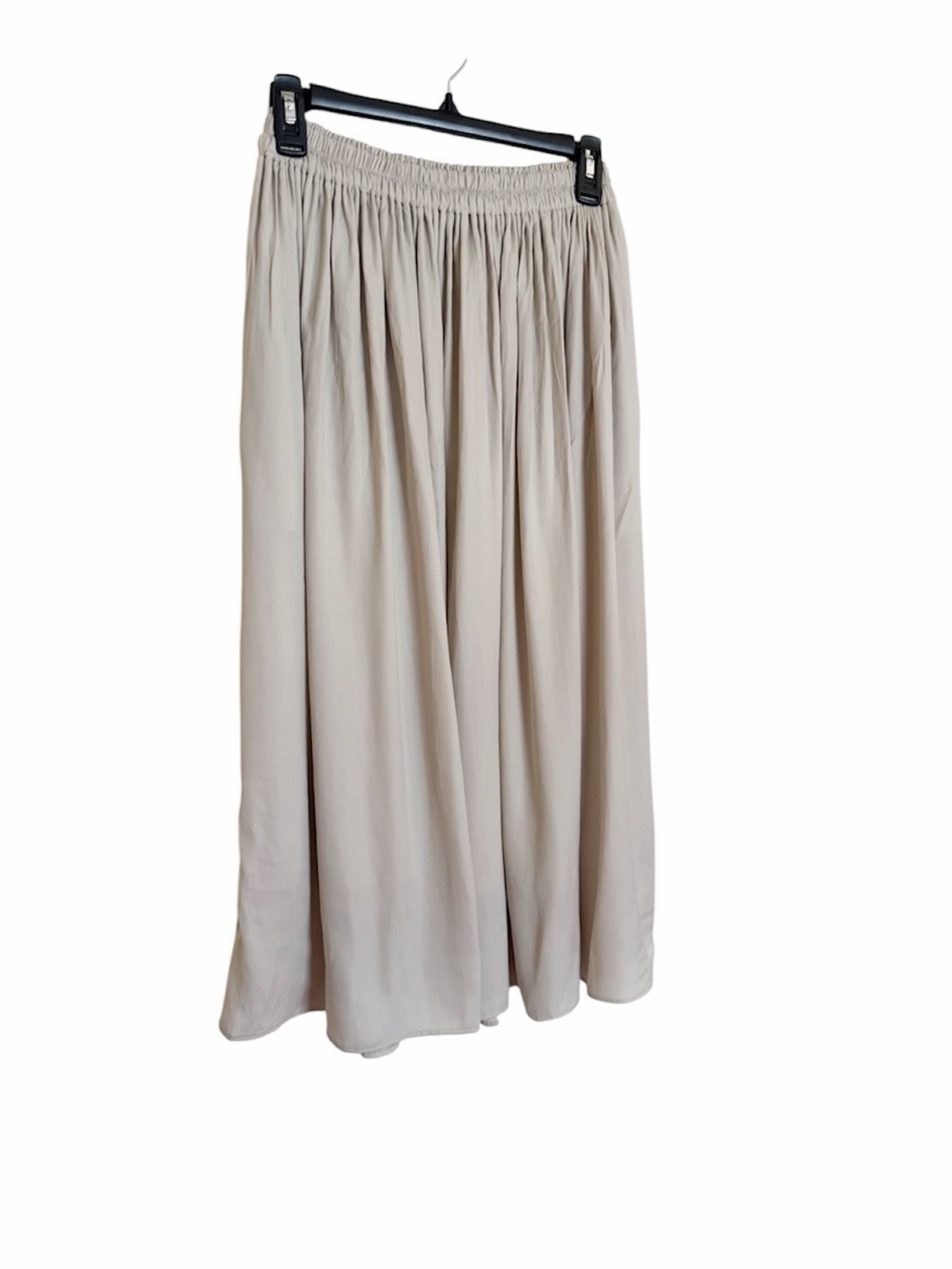 Uniqlo Women's Gather Elastic Waist Skirt in Light Beige. Size Small. NWT - Picture 2 of 5